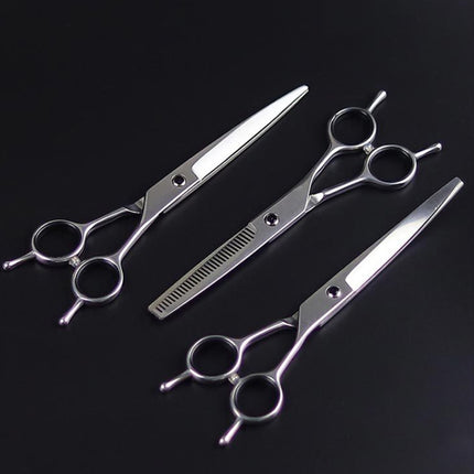 Pet Grooming Scissors Dog Cat Hair Trimming Haircutting Tools, Style:, Straight Shear, Teeth Shears - DealBuddy