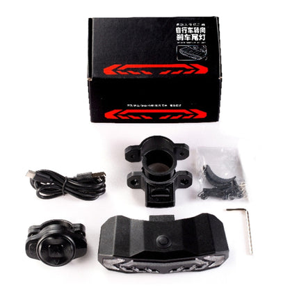 SF31 Bicycle Smart Brake Taillight USB Alerter Night Ride Ride Mountain Vehicle Turn LED Taillights - DealBuddy