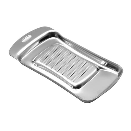 LsCook Thicken Stainless Steel Ginger Garlic Vegetable Puree Grinder, Square, Spoon