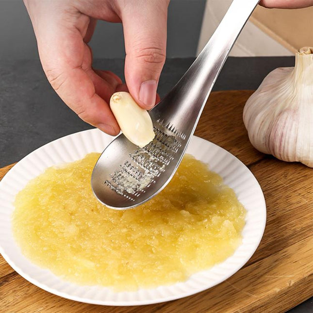 LsCook Thicken Stainless Steel Ginger Garlic Vegetable Puree Grinder, Spoon, Square - DealBuddy