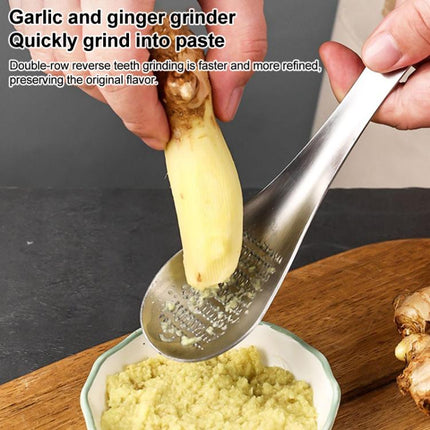 LsCook Thicken Stainless Steel Ginger Garlic Vegetable Puree Grinder, Spoon, Square - DealBuddy