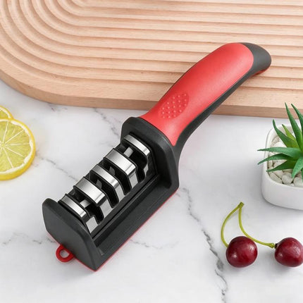 LsCook Kitchen Multifunctional Hangable Multi-segment Handheld Knife Sharpener, Specification: 3 Stage, 4 Stage