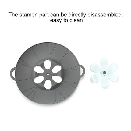 Silicone Flower Spill-proof Pot Lid Rotatable Pot Lid Kitchen Gadget, Size: - DealBuddy