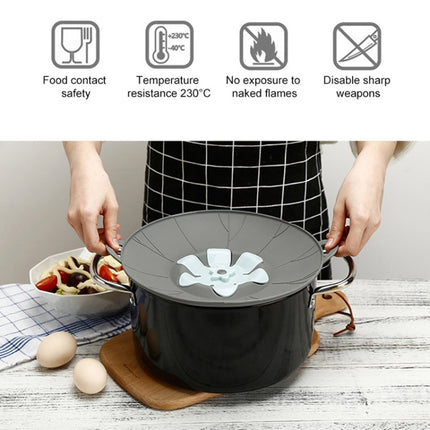 Silicone Flower Spill-proof Pot Lid Rotatable Pot Lid Kitchen Gadget, Size: - DealBuddy