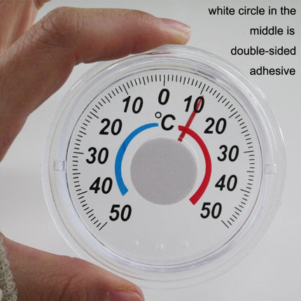 Round Plastic Doors And Windows Simple Pointer Winter And Summer Thermometer - DealBuddy