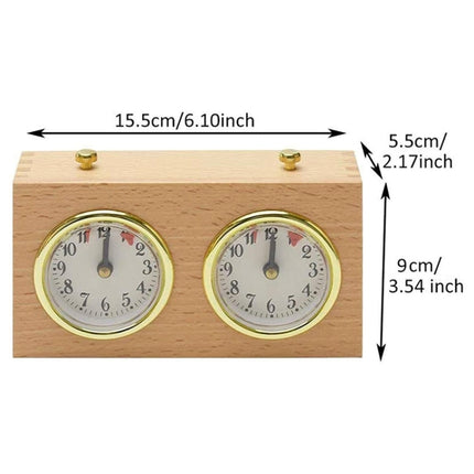 DT05a Retro Wood Shell Chess Clock Mechanical International Chess Clock
