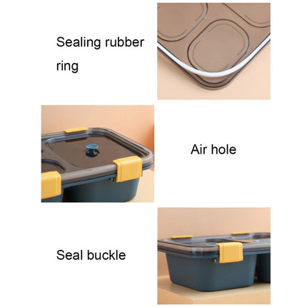 Sealed Compartment Microwave Plastic Lunch Box Portable Student Lunch Plate