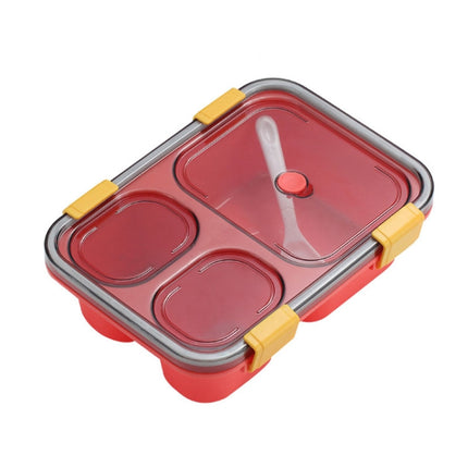 Sealed Compartment Microwave Plastic Lunch Box Portable Student Lunch Plate, 850ml (Blue), 850ml (Green), 850ml (Red), 1.3L (Blue), 1.3L (Red) - DealBuddy