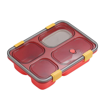 Sealed Compartment Microwave Plastic Lunch Box Portable Student Lunch Plate, 850ml (Blue), 850ml (Green), 850ml (Red), 1.3L (Blue), 1.3L (Red) - DealBuddy