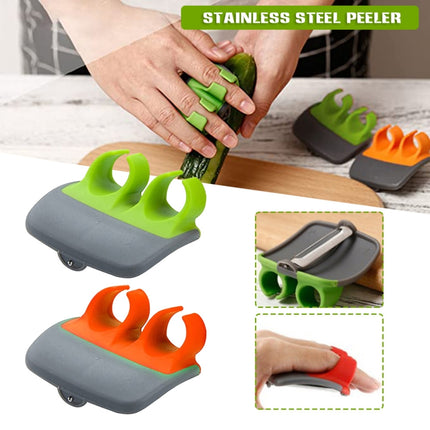 Palm Hand Peeler For Potato, Fruit, Kitchen Vegetable Peeler, 2pcs Orange - DealBuddy