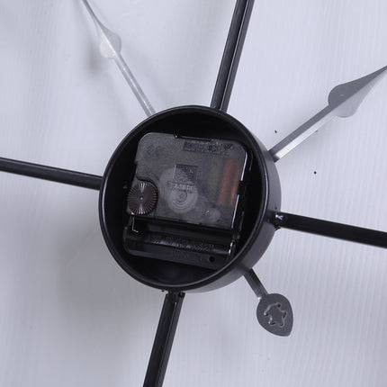 2053 58cm Vintage Living Room Wrought Iron Square Roman Metal Wall Clock