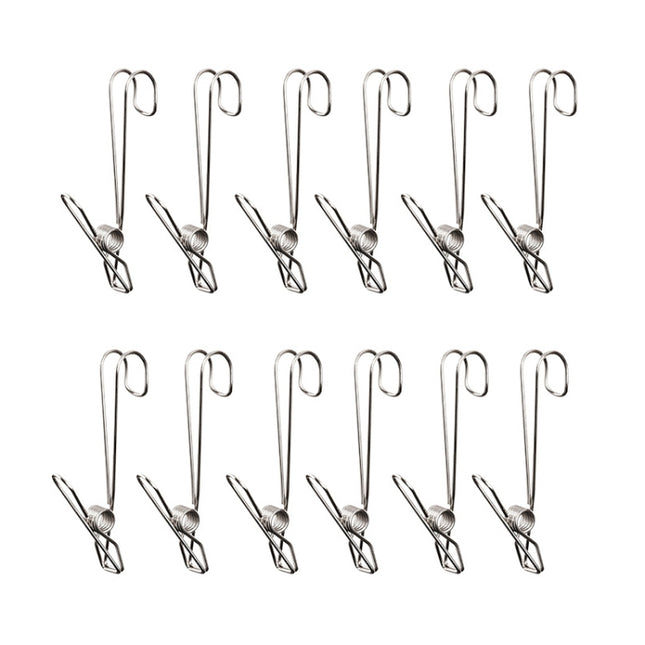 With Long Tail Clothes Drying Clip Stainless Steel Ribbon Hook Hanging Clip