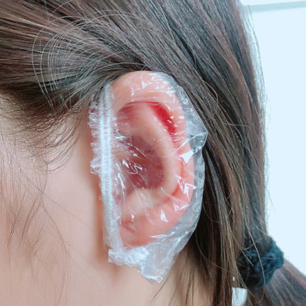 100pcs /Pack Ears Disposable Waterproof Earmuffs Hair Dyeing Bathing Beauty Waterproof Earmuffs