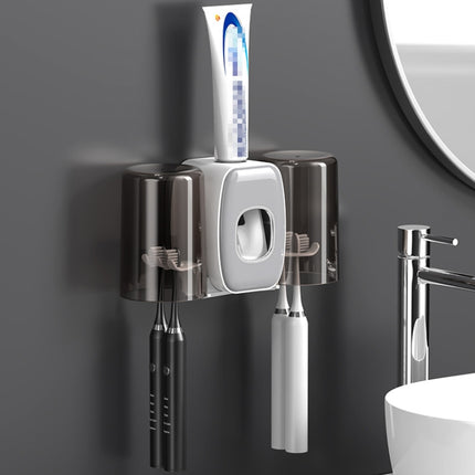 Couple Wall Mounted Toothbrush Holder Automatic Squeeze Toothpaste Device,Spec: