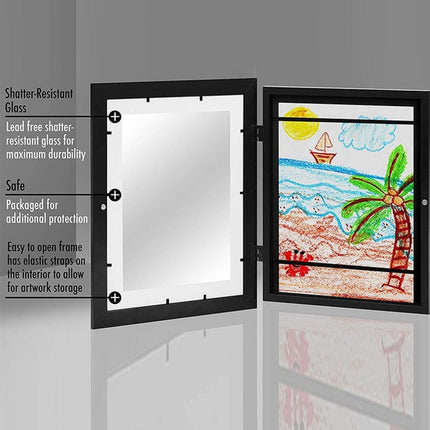 Children Art Frames Magnetic Front Open Frametory for Poster Photo Drawing Paintings Pictures, Wood, Plastic - DealBuddy