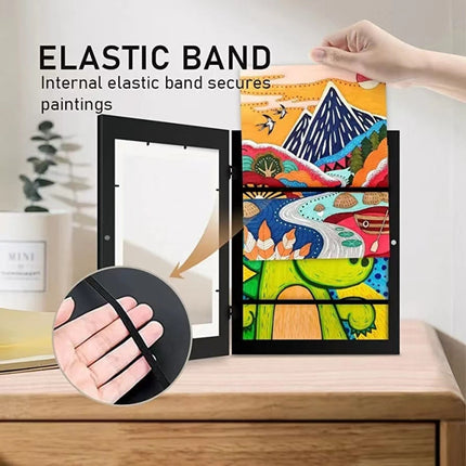 Children Art Frames Magnetic Front Open Frametory for Poster Photo Drawing Paintings Pictures, Wood, Plastic - DealBuddy