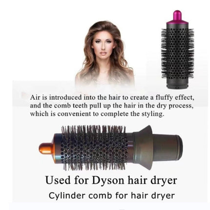 For Dyson Airwrap Cylinder Comb Hair Dryer Curling Attachment, 40mm Cylinder Comb Rose Red - DealBuddy