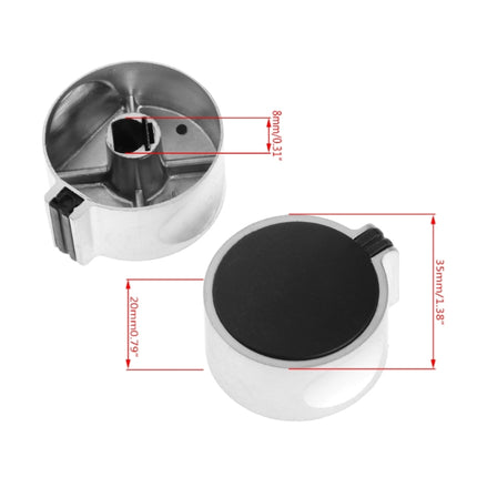1pair  8mm  Metal Round Gas Stove Switch Knob Cooker Hob Switch, 1pair 8mm 45 Degree - DealBuddy