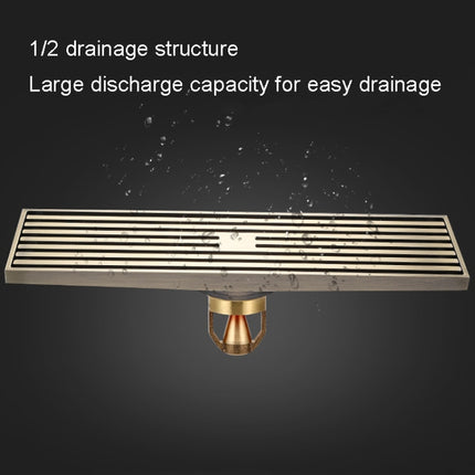 8x30cm Extended Full Copper Strip Floor Drain, Style:, K8034 Chrome Plated+Black Straight Row, K8034 Chrome Plated+Copper Self Seal, K8034 Chrome Plated+5.5 Deep Water Seal, K8034 Chrome Plated+Magnetic Suspension, K8035 Nickel Brushes+Black Straight R... - DealBuddy
