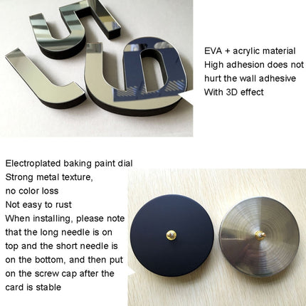 M030 India Digital Hanging Clock Home Decoration DIY Acrylic Clock