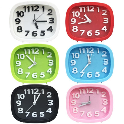 Square Candy Color Stereo Digital Silent Alarm Clock Children Student Alarm Clock