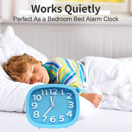 Square Candy Color Stereo Digital Silent Alarm Clock Children Student Alarm Clock