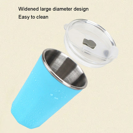 Insulated Cooling Cup Shake Cooling Cup, Capacity:, 330ml (Black), 330ml (Grey), 330ml (Blue), 330ml (Pink), 330ml (Camouflage Orange), 330ml (Camouflage Red)