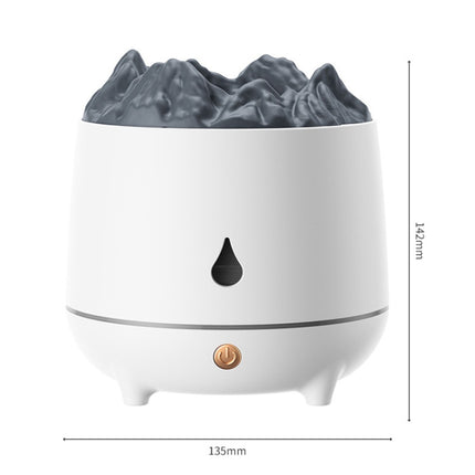 HS01 Simulation Flame Humidifier Home Aromatherapy Machine With Night Light - DealBuddy
