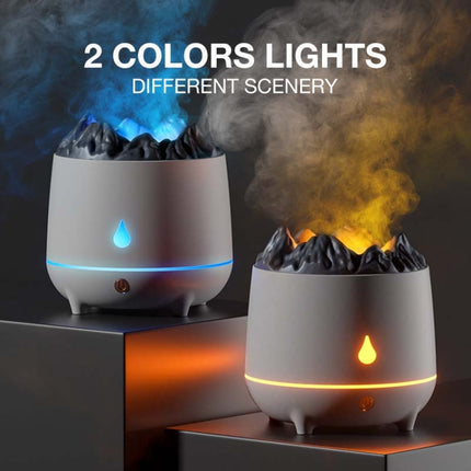 HS01 Simulation Flame Humidifier Home Aromatherapy Machine With Night Light - DealBuddy