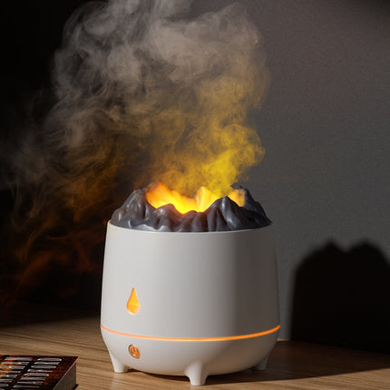 HS01 Simulation Flame Humidifier Home Aromatherapy Machine With Night Light - DealBuddy