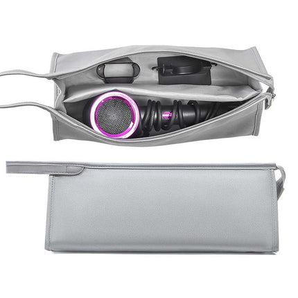 For Dyson Hair Dryer Storage Package Hair Roll Protective Cover, Black, Gray, Pink, Silver, Emerald Green, Shiny Stone Black, Color White - DealBuddy
