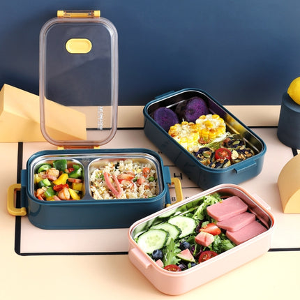 Large Capacity Refillable 304 Stainless Steel Insulated Lunch Box, 800ml (Pink), 800ml (Green), 1.6L (Blue), 1.6L (Pink), 1.6L (Green) - DealBuddy