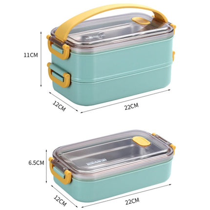 Large Capacity Refillable 304 Stainless Steel Insulated Lunch Box, 800ml (Pink), 800ml (Green), 1.6L (Blue), 1.6L (Pink), 1.6L (Green) - DealBuddy