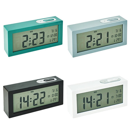 8890H Multifunctional Photosensitive Bedside Small Alarm Clock LCD Screen Digital Clock