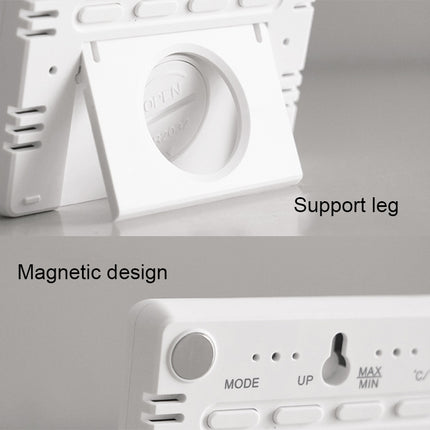 8218 Thin and Light Magnetic Wall-mounted LCD Temperature Electronic Digital Clock