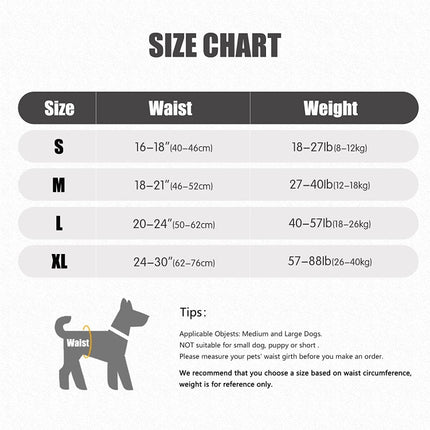 Dog Hind Leg Auxiliary Strap Decompression Auxiliary Travel Belt For Elderly and Injured Dog, S, M, L - DealBuddy