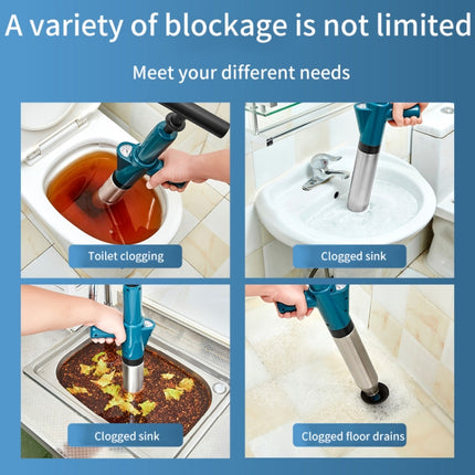 Toilet Pipe Dredger Toilet Sewer Floor Drain Clogged Household High Pressure Pneumatic Tool, HX28 (Gray), HX28 (Black), HX28 (Green), HX28 (White) - DealBuddy