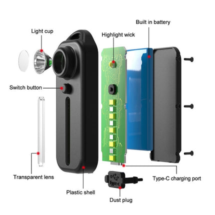 Bicycle Tail Light Type-C Rechargeable Outdoor Warning Light With Pen Clip - DealBuddy