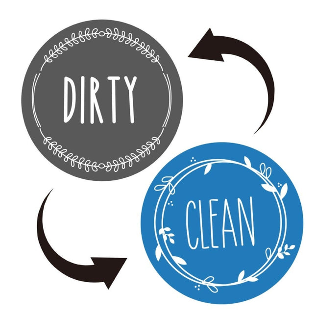 Dishwasher Round Magnet Clean Dirty Sign Double-Sided Dishwasher Magnet Cover - DealBuddy