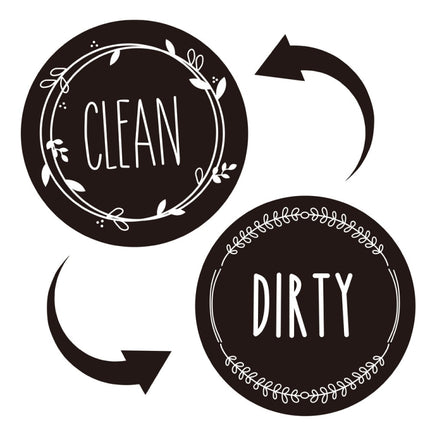 Dishwasher Round Magnet Clean Dirty Sign Double-Sided Dishwasher Magnet Cover - DealBuddy