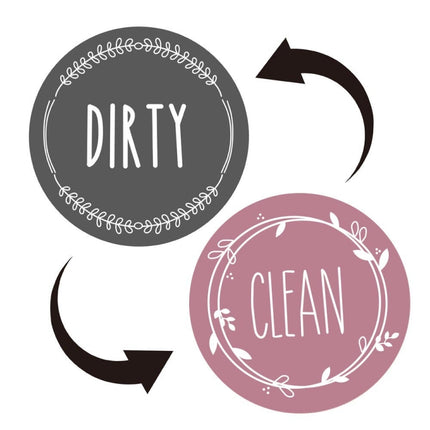 Dishwasher Round Magnet Clean Dirty Sign Double-Sided Dishwasher Magnet Cover - DealBuddy