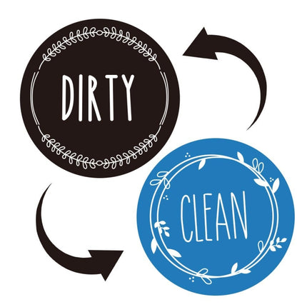 Dishwasher Round Magnet Clean Dirty Sign Double-Sided Dishwasher Magnet Cover - DealBuddy