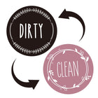 Dishwasher Round Magnet Clean Dirty Sign Double-Sided Dishwasher Magnet Cover