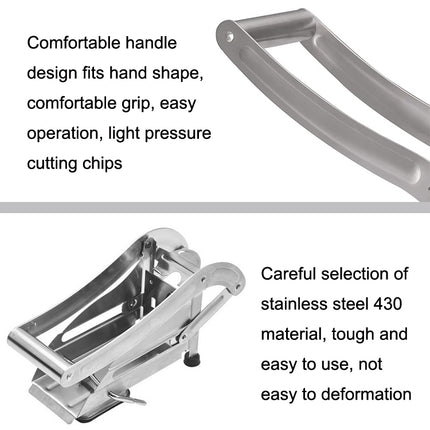 JD-052 Stainless Steel French Fries Cut Multi-functional Home Manual Fries Cut, Potato Cutter 4, Potato Cutter 5 - DealBuddy