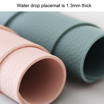 10pcs Teardrop-Shaped Silicone Table Insulation Mat Leather Textured Kitchen Cup And Pot Mat