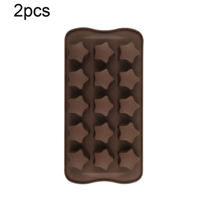 2pcs Silicone Chocolate Mold Jelly Christmas Candy Cake Mould, Style:, Gift Box, Shell, Star, Heart To Heart - DealBuddy