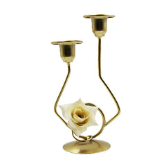 Wrought Iron Double-Headed Candle Holder Party Wedding Table Decoration Candlesticks - DealBuddy
