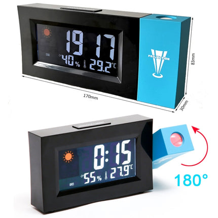 8290 Electronic Colour Screen Weather Clock Weather Forecast Projection Clock Rotatable Digital Clock