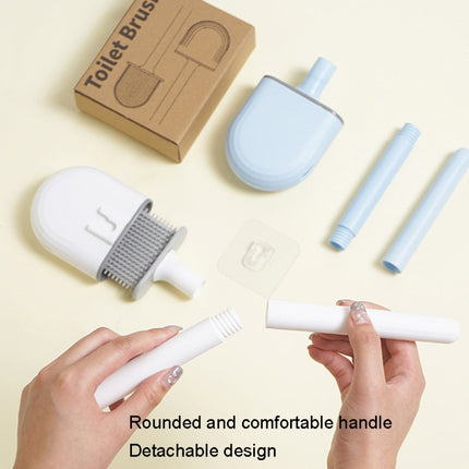 Soft Rubber Toilet Brush Clamp No Dead Space Cleaning Brush, Leakage