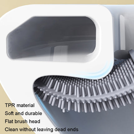 Soft Rubber Toilet Brush Clamp No Dead Space Cleaning Brush, Leakage, Drain - DealBuddy